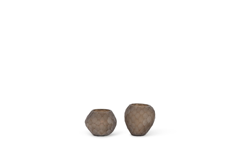 T-light holder faceted cutting copper - 10 x 8.5 x 10 cm - p 4/24