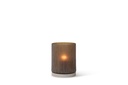 Hurricane cilindrical cutted copper with stone base large - Ø25 x 30 cm - p 1