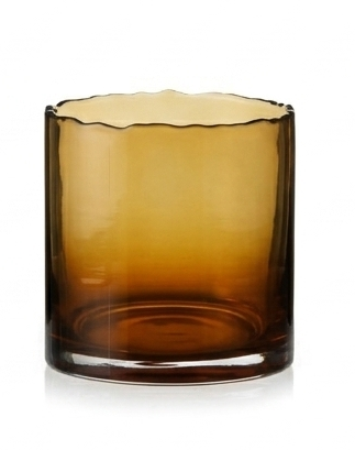 Cylinder vase organic rim large - amber - Ø15 x 15cm - p 2