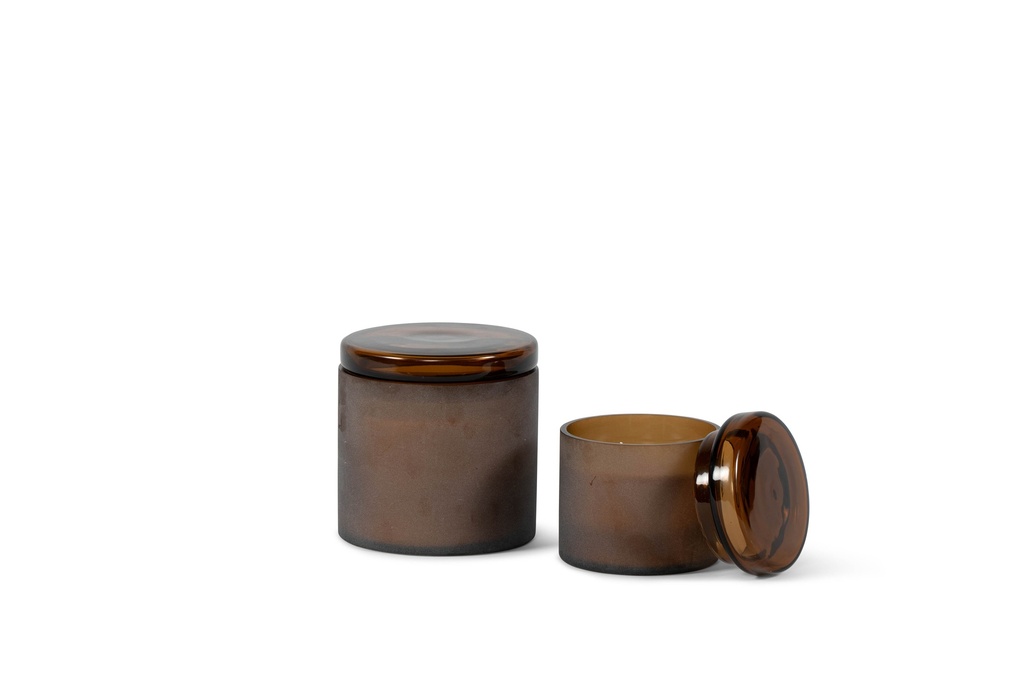 Scented candle votive matt with glossy cover large - copper - Ø15 x 16 cm - 3 wicks - p 2