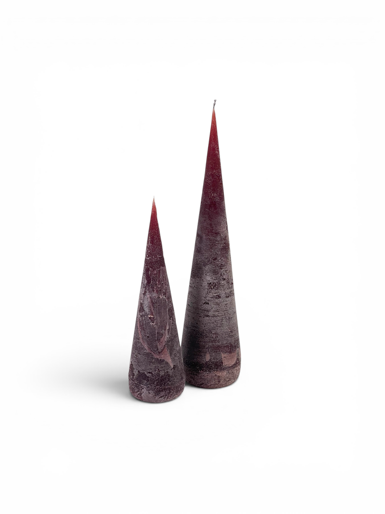 Candle pinecone wine wood - set of 2 - Ø9.5 x 34 cm / Ø 11 x 48 cm - per set /min. order 6 sets - colour by choice